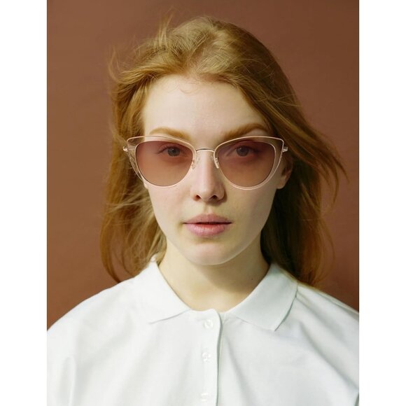 ✨Women's Brown Retro Big Frame Cat Eye Polarized with Spring Hinge Sunglasses - Picture 7 of 7